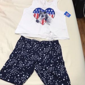 Tank top stretchy shorts